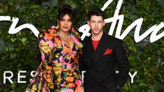 FILE - Priyanka Chopra and Nick Jonas attend The Fashion Awards 2021 at Royal Albert Hall on Nov. 29, 2021 in London, England.