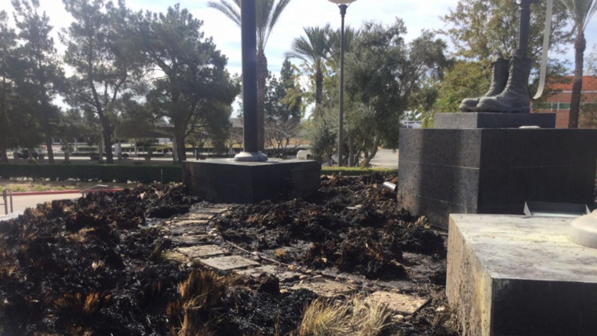 Deliberately Set Fire Damages City of Moreno Valley Veterans' Memorial – NBC Los Angeles - Vimarsana News