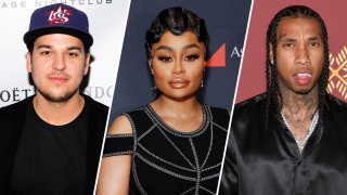 Rob Kardashian, left, and Tyga, right, both refuted Blac Chyna's claims of receiving no support for the children she shares with either celebrity.