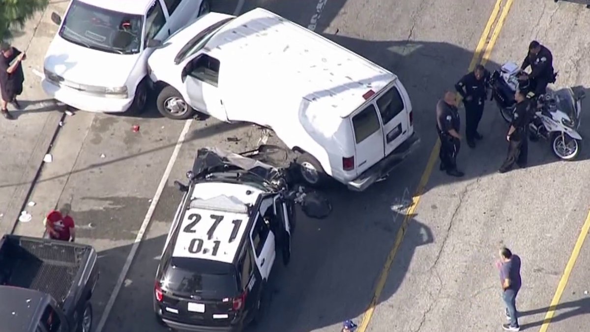 LAPD Patrol Unit Involved in Crash in Downtown LA – NBC Los Angeles