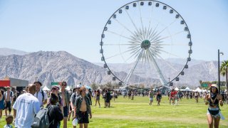 Festival goers attend the Coachella Music & Arts Festival