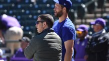 Walker Buehler with father Tony Buehler