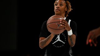 CHICAGO, IL – APRIL 15: Aaliyah Gayles of Las Vegas, NV shoots a free throw during the Jordan Brand Classic girls game at Hope Student Athletic Center on April 15, 2022 in Chicago, IL. (Photo by Chris Kohley/Icon Sportswire via Getty Images)
