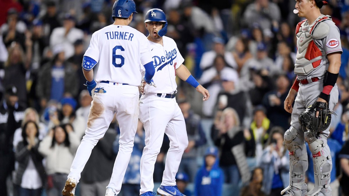 April 6, 2022, Los Angeles, California, USA: Trea Turner #6 of the