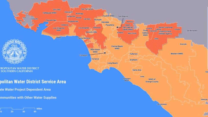 Metropolitan Water District Of Southern California Map New Socal Drought Restrictions: Outdoor Watering To Be Restricted To One  Day A Week – Nbc Los Angeles