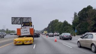 Lane were closed on the 5 Freeway in Los Feliz for a CHP investigation.