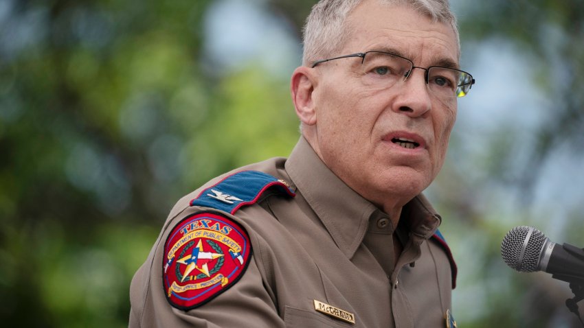 Texas Department of Public Safety Director Steven McCraw speaks during a press conference held outside Robb Elementary School on Friday, May 27, 2022, in Uvalde, Texas.