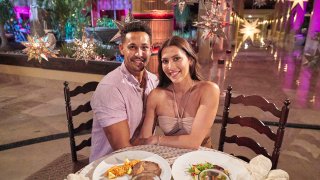 FILE - Becca Kufrin and Thomas Jacobs on ABC's "Bachelor in Paradise."