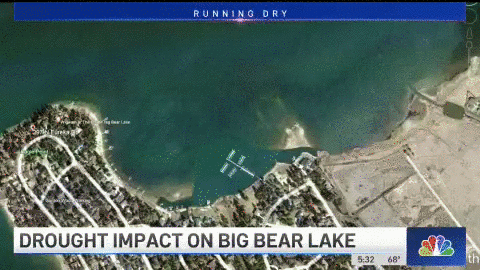 Big Bear Lake Water Level Looks Dire From Satellite Image - Vimarsana News