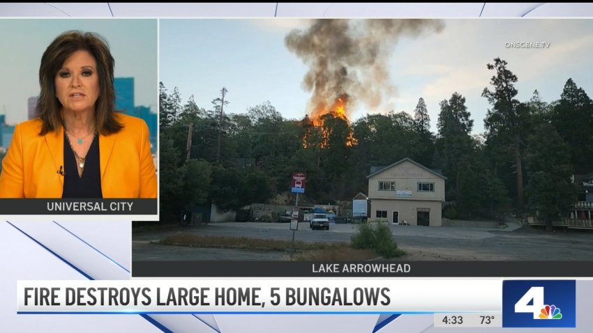 Lake Arrowhead Fire Destroys Home