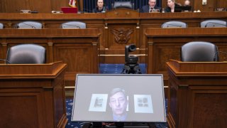 Robert Cleveland, senior vice president of nutrition for North America and Europe at Reckitt, speaks via video conference during a House Commerce Subcommittee hearing in Washington, D.C., on Wednesday, May 25, 2022.