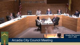 Arcadia City Council still from meeting feed