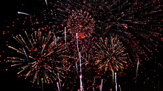 A fireworks display.