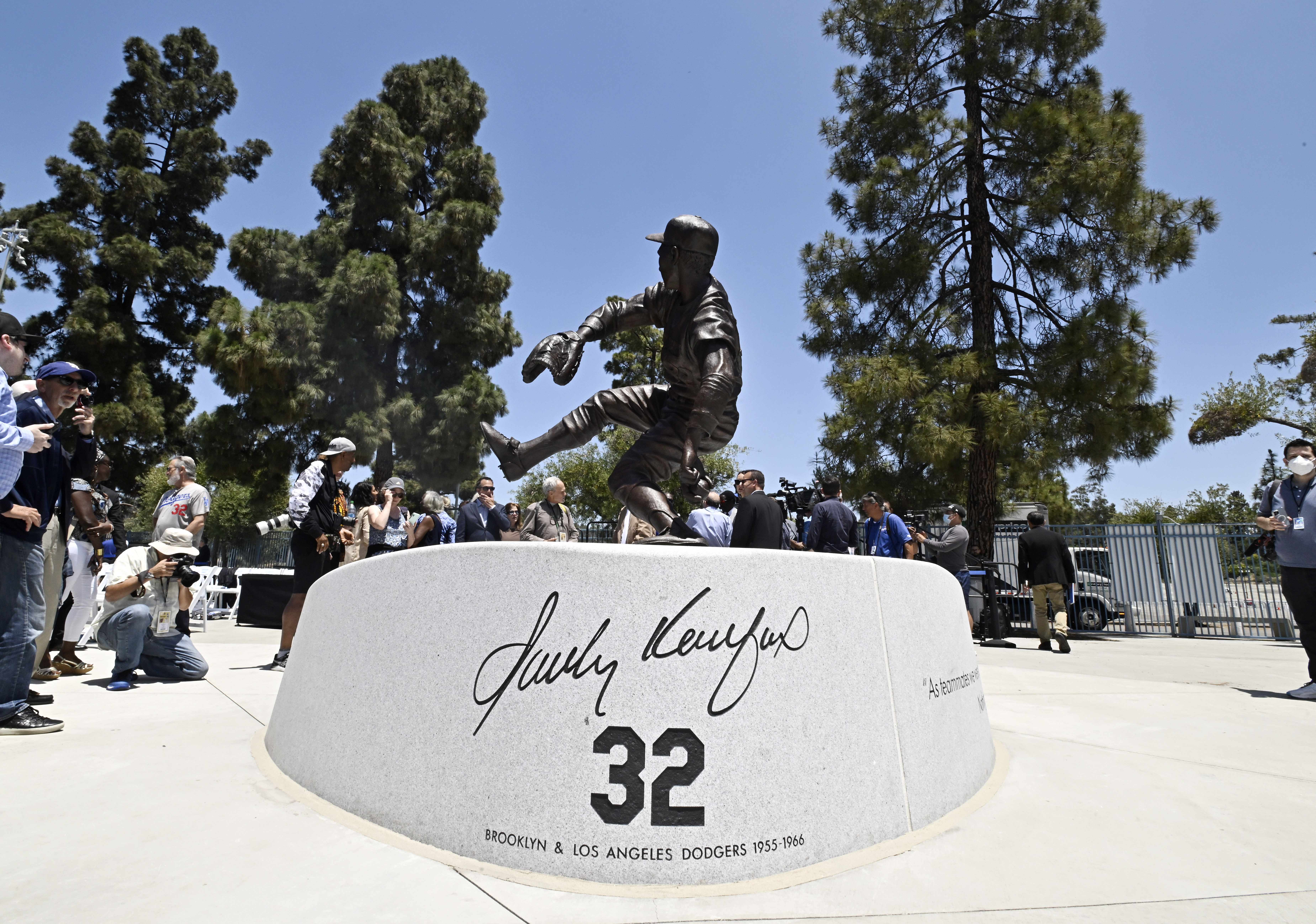 Dodgers unveil statue honoring Sandy Koufax: 'One of the greatest