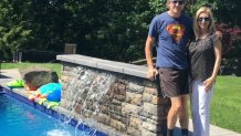 Jim Battan, pictured with his wife, Lisa Battan, says he "loves the income" from hosting a pool on Swimply, despite its increasing competition.