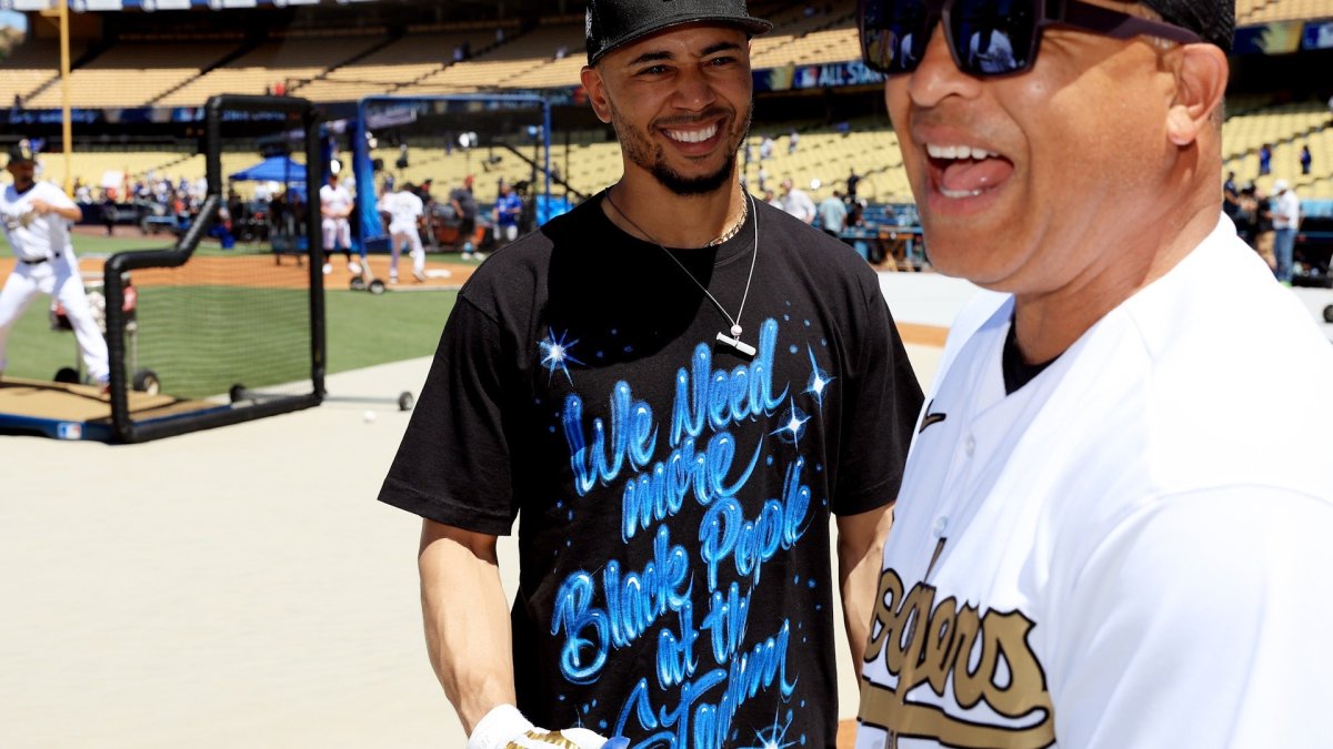 Dodgers' Mookie Betts dons 'We Need more Black People at the Stadium' shirt  at All-Star Game – Orange County Register