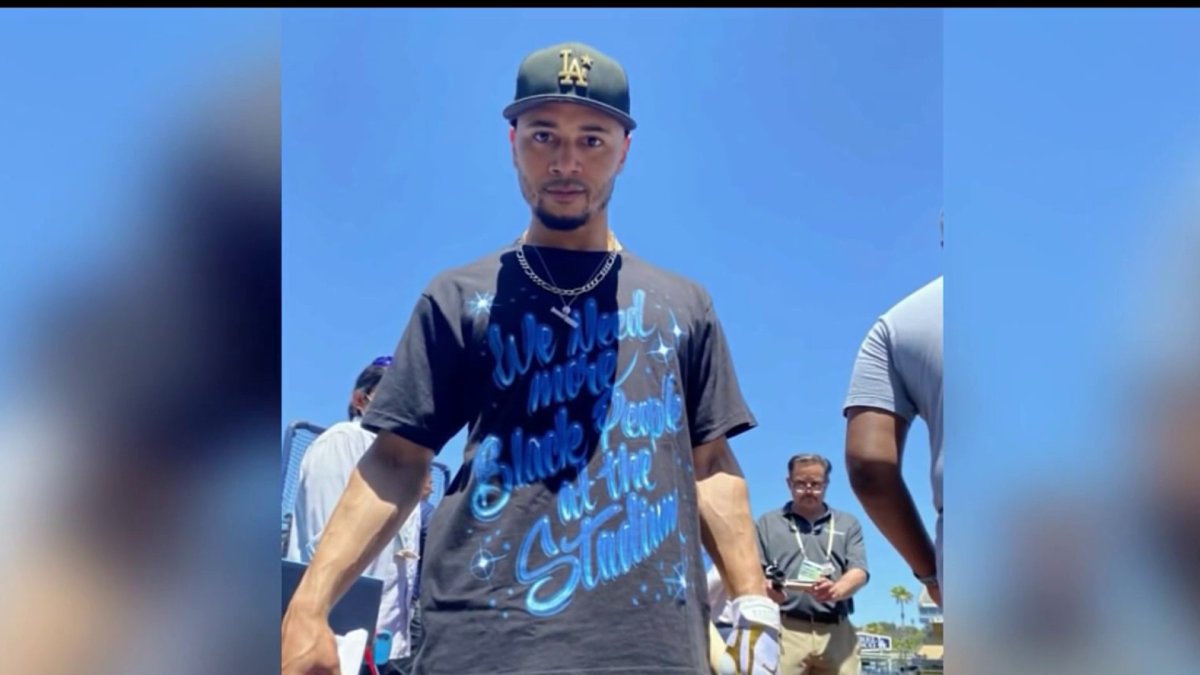 We Need More Black People at the Stadium': Mookie Betts Displays Message on  Shirt by LA Clothing Company – NBC Los Angeles