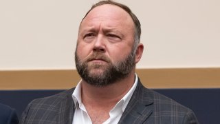 FILE - Infowars host and conspiracy theorist Alex Jones appears at Capitol Hill in Washington on Dec. 11, 2018.