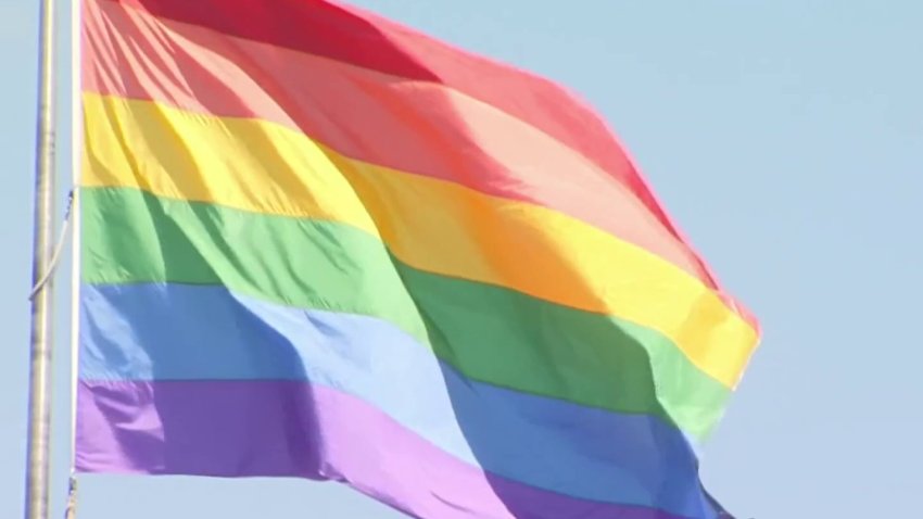 A PRIDE flag flies in Hillcrest in this undated image.