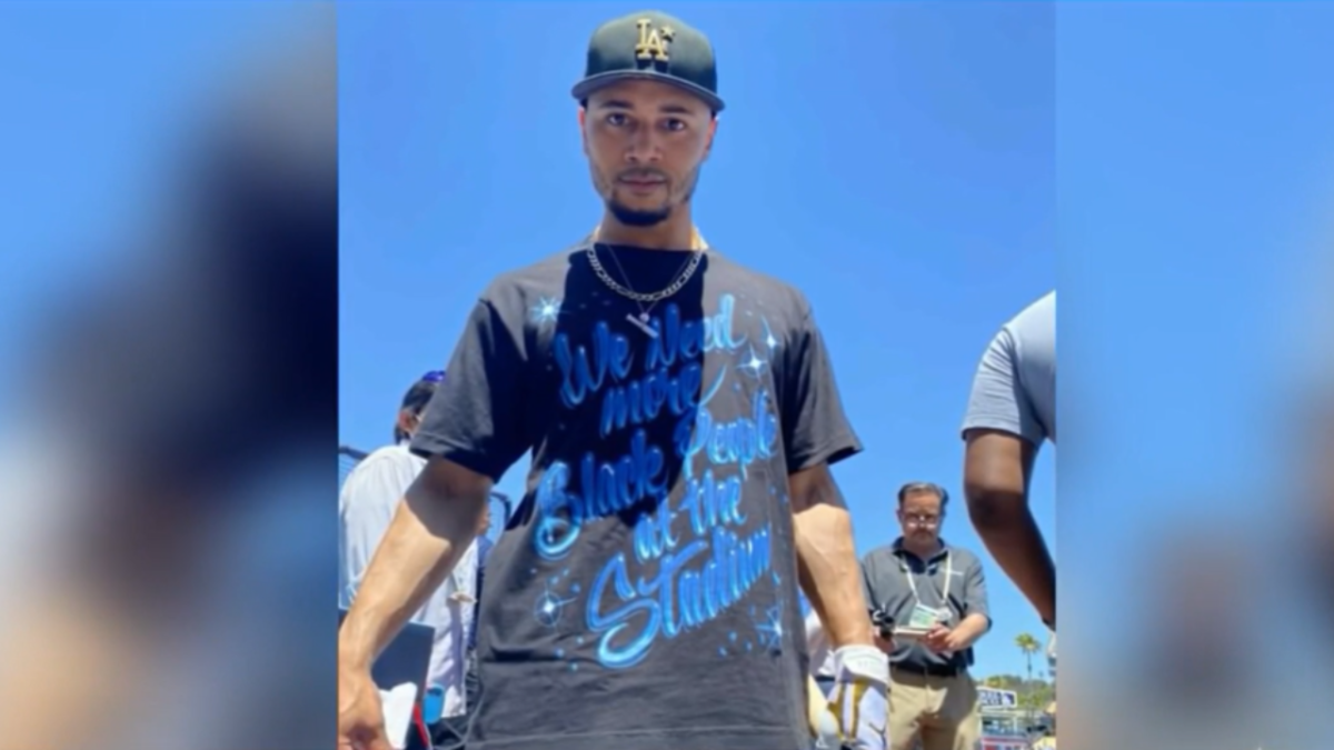 Dodgers' Mookie Betts dons 'We Need more Black People at the Stadium' shirt  at All-Star Game – Orange County Register