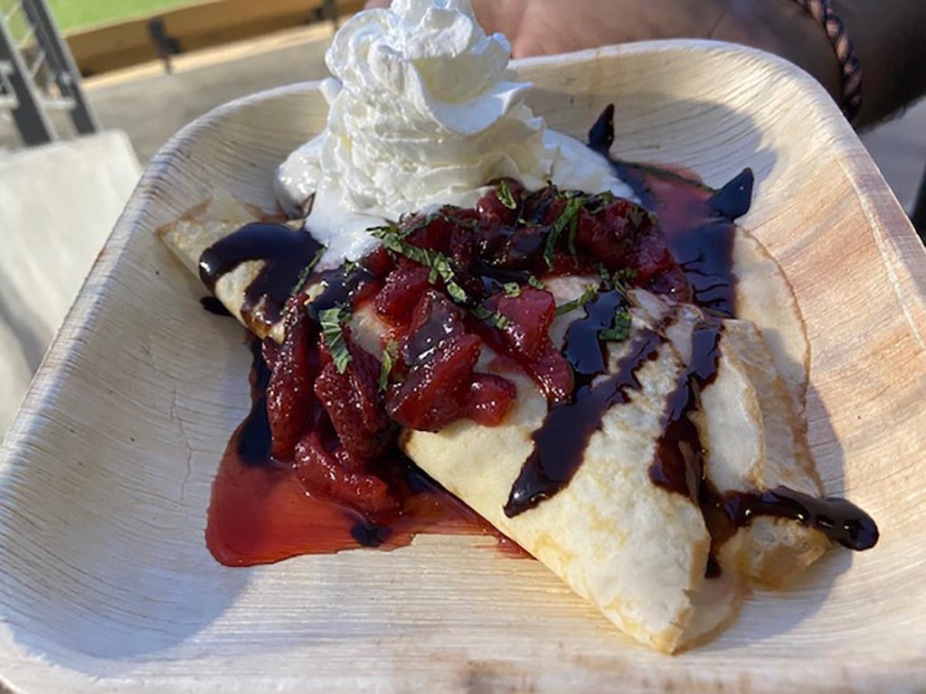 Dessert tacos are on the special All-Star Game menu at Dodger Stadium.