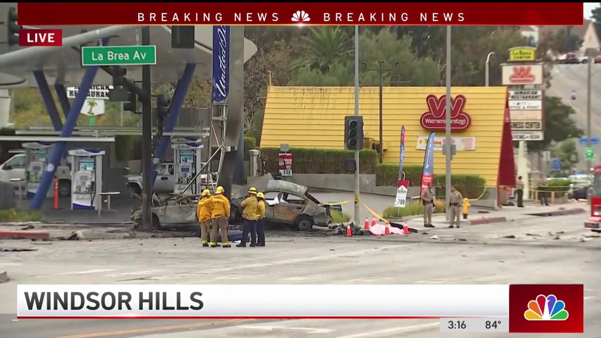 At Least Four Killed in Windsor Hills Fiery Crash – NBC Los Angeles