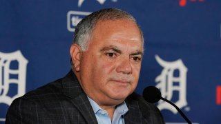Detroit Tigers Executive Vice President of Baseball Operations and General Manager Al Avila holds a season wrap-up media availability, Tuesday, Oct. 5, 2021, in Detroit.