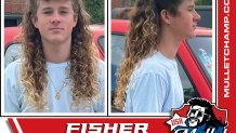 Fisher Monds, a teen division finalist in the 2022 USA Mullet Championships.