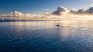 Generic stock photo of a boat at sea.