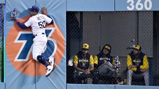 Los Angeles Dodgers defeated the Milwaukee Brewers 10-1 during a MLB baseball game.