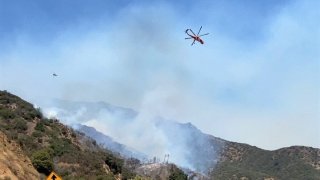 Smoke rises in Angeles Nation Forest Aug. 29, 2022.