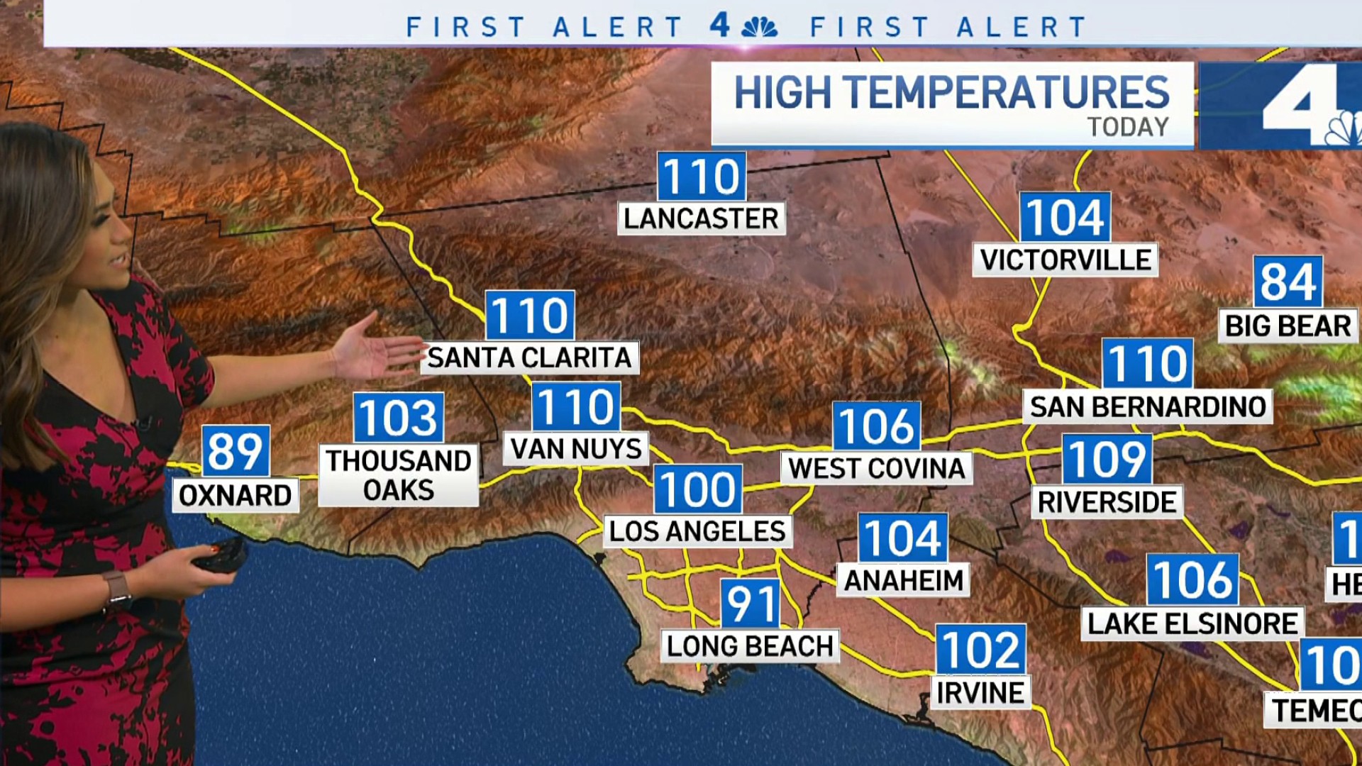 First Alert Forecast: Triple Digits All Over Southern California – NBC ...