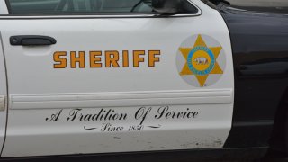 Door of LASD patrol car