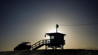 A lifeguard tower.