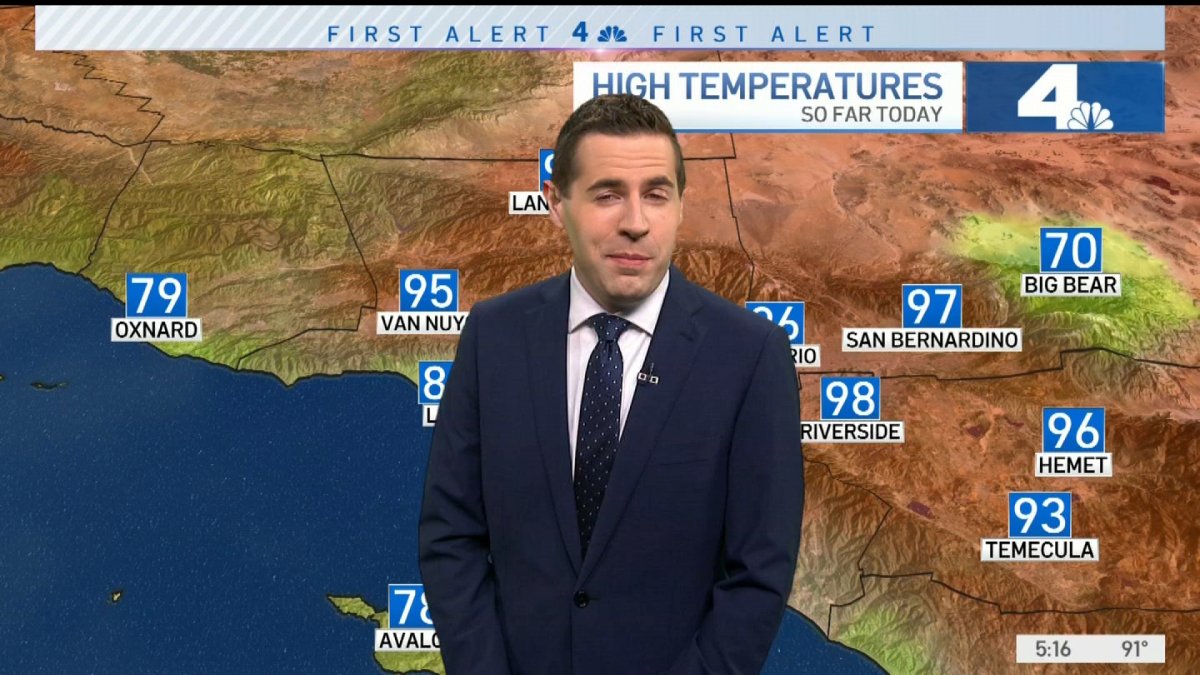 First Alert Forecast: Hot Weekend – NBC Los Angeles