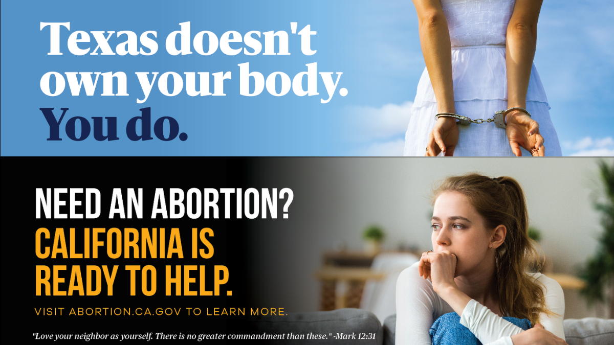 Newsom Launches Billboards for California Abortion Care in 7 States