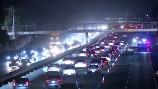 A view of the 101 Freeway in Encino.