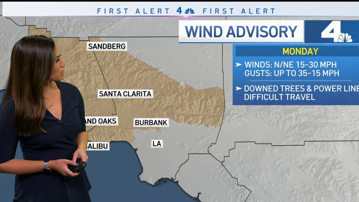 First Alert Forecast: Wind Advisories On the Way – NBC Los Angeles