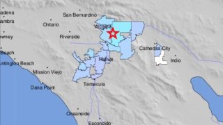 This map shows where earthquake shaking was reported.