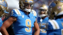 UCLA Bruins play the Utah Utes in a Pac-12 regular season game at the Rose Bowl in Pasadena on Saturday, Oct. 8, 2022.