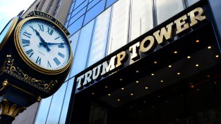 The public entrance to Trump Tower on Fifth Avenue in New York.