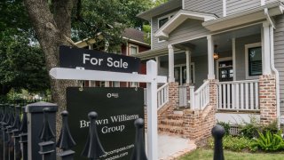 A home, available for sale, is shown on August 12, 2021 in Houston, Texas.