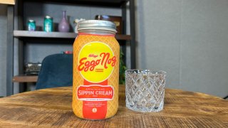 Despite the bright yellow Eggo branding, this eggnog doesn’t taste much like the popular breakfast waffles.