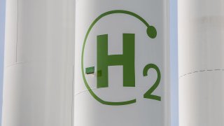 This image shows part of a green hydrogen facility in Spain. A number of major economies, including the EU, are looking to develop green hydrogen projects in the coming years.