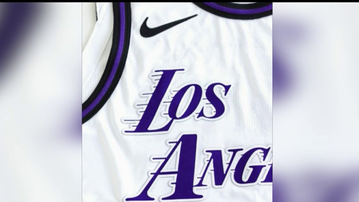The Lakers' 2023-24 City Edition uniform appears to have leaked! It  incorpates the franchise's logo of the 60s with the modern purple and…