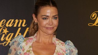 Denise Richards attends the ‘Glow and Darkness’ presentation photocall at Westin Palace Hotel in Madrid, Spain (Photo by Carlos Dafonte/NurPhoto via Getty Images)