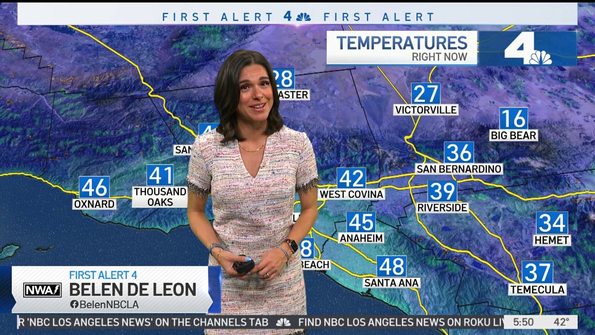 First Alert Forecast: Temperatures in the 50s and 60s – NBC Los Angeles
