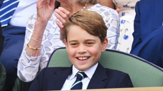 LONDON, ENGLAND – JULY 10: Prince George of Cambridge attends The Wimbledon Men’s Singles Final at the All England Lawn Tennis and Croquet Club on July 10, 2022 in London, England. (Photo by Karwai Tang/WireImage)