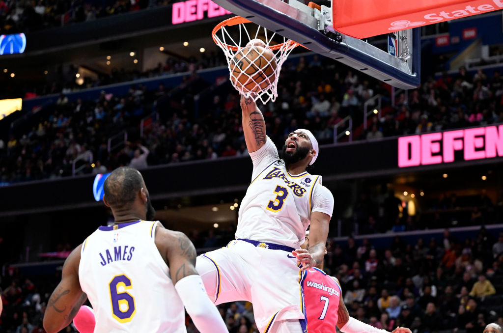 Dominance': Anthony Davis scores 55 in Lakers win vs Wizards - Los Angeles  Times