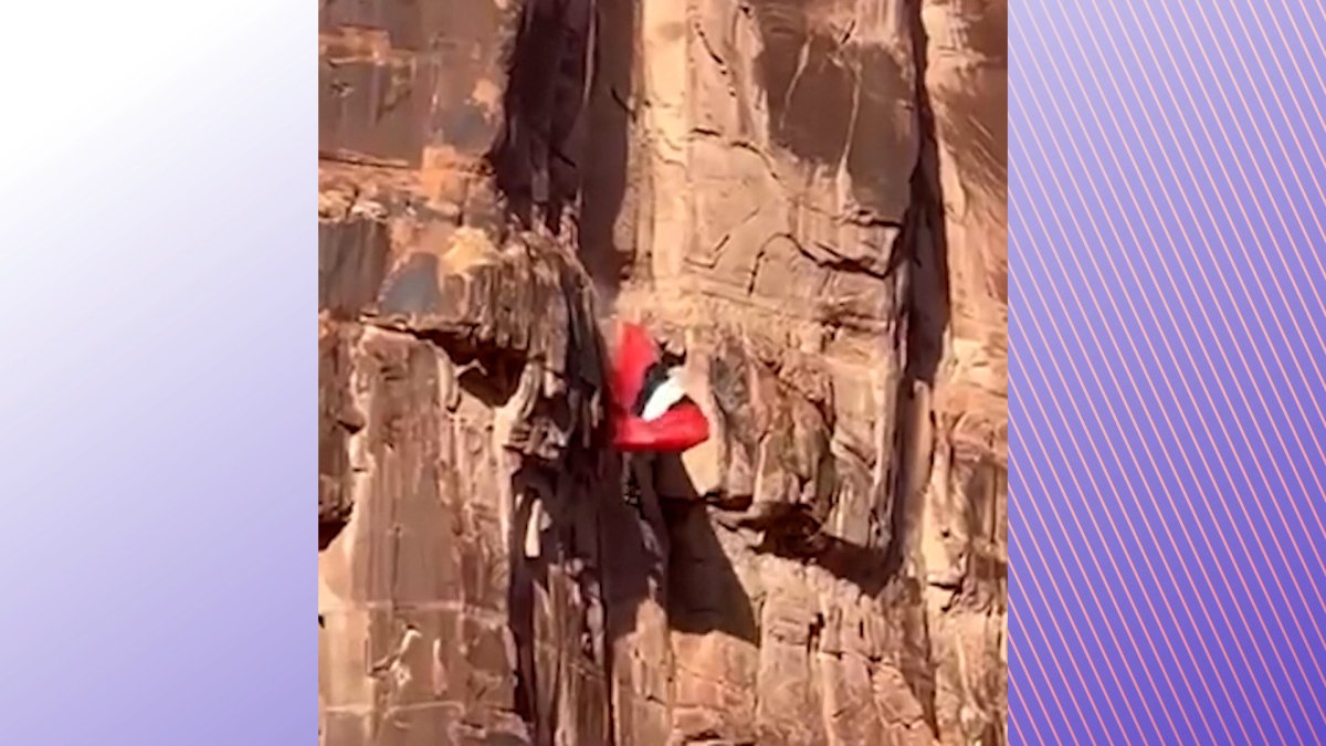 Tourists Capture Video of BASE Jumper Crashing Into Utah Cliff NBC